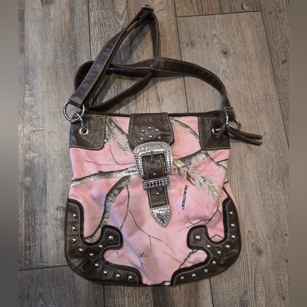 RealTree Pink and Brown Women's Bag
